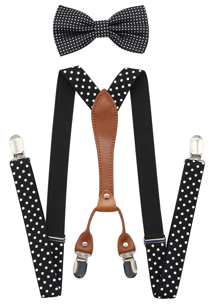 Amazon.com: JAIFEI Suspenders & Bowtie Set- Men's Elastic X